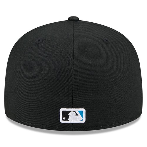 Men's New Era Black Miami Marlins 2025 Jackie Robinson Day 59FIFTY Fitted Hat - Picture 4 of 5