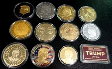 Lot of 12 Trump coins all different