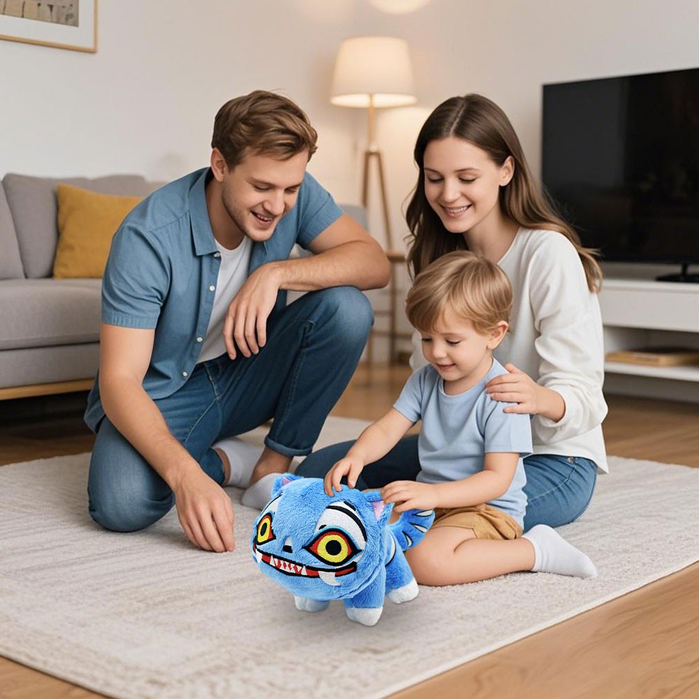 18cm Derpy Tiger Plush Toy, Funny Stuffed Animal, Cute Gift for Kids & Collector