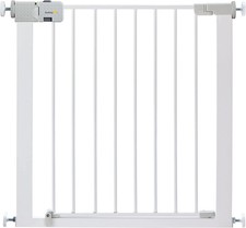 Safety 1st Secure Tech Simply Close Metal Gate White Pressure Fit Baby Safety