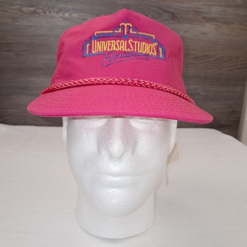 Vintage Universal Studios Hollywood Strapback Hat Sportscap Pink - Picture 3 of 9