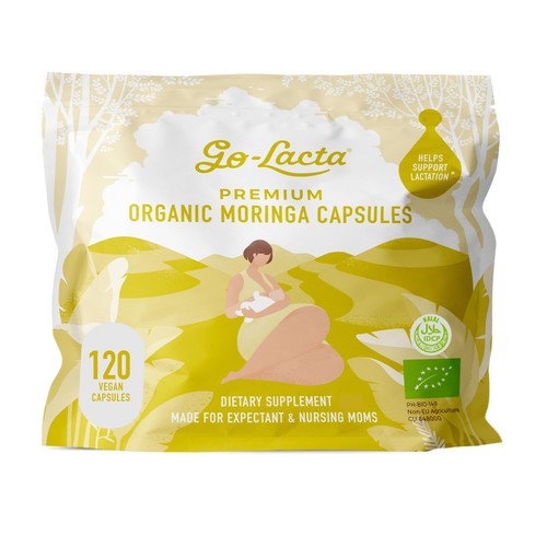 ® 100% Organic Moringa Capsules for Breastfeeding Moms - 120 Capsules - Pure ...