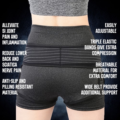 Hip Support Belt Lower Back Support Brace for Men and Women Body Repair Fit Belt - Picture 8 of 12