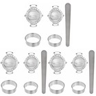 3 Sets of 5Pcs Dumpling Tools Stainless Steel Dumpling Mold Maker Flour Cutter