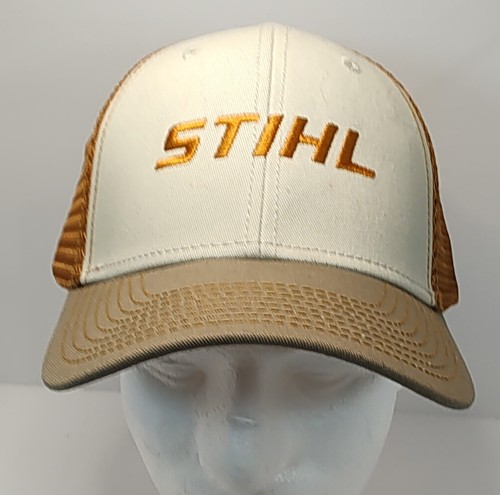 ORIGINAL STIHL VERSTELLBARE DRUCKKNOPFLASCHE hellbraun und braun NEU BEKLEIDUNG MÜTZE KAPPE 