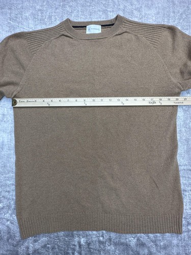 We Norweger Pullover Herren mittelbraun Kaschmir Merinowolle Pulli Italy - Bild 8 von 9