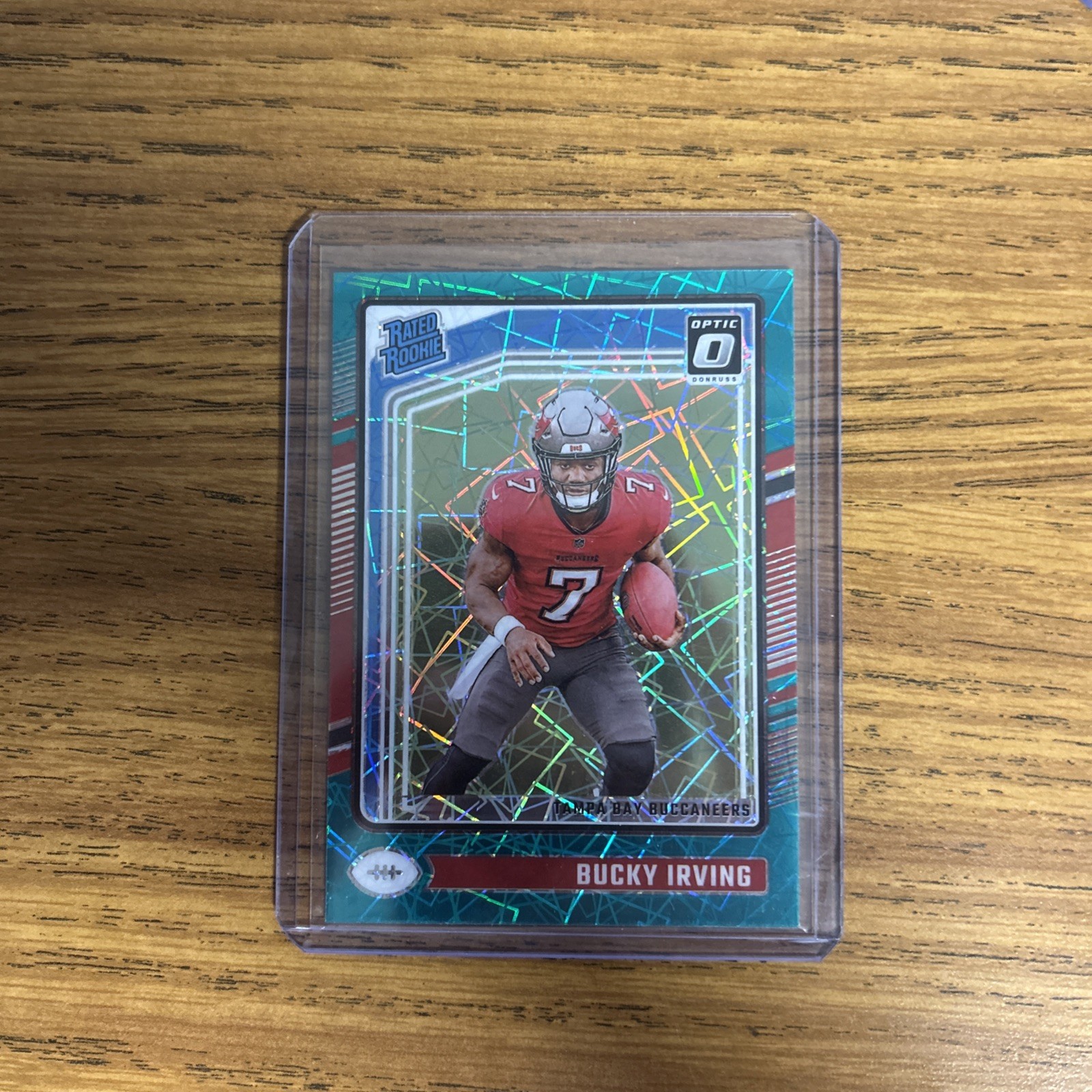 Bucky Irving 2024 Panini Donruss Optic - Rated Rookie #216 Teal Velocity Prizm