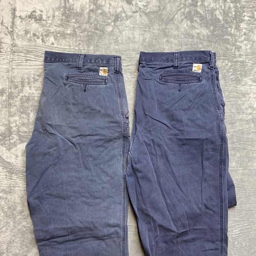 Lote de 2 Pantalones Chinos Carhartt FR Para Hombre Talla 40x34 Gris Pantalones Grado A/B Al Por Mayor - Imagen 1 de 8