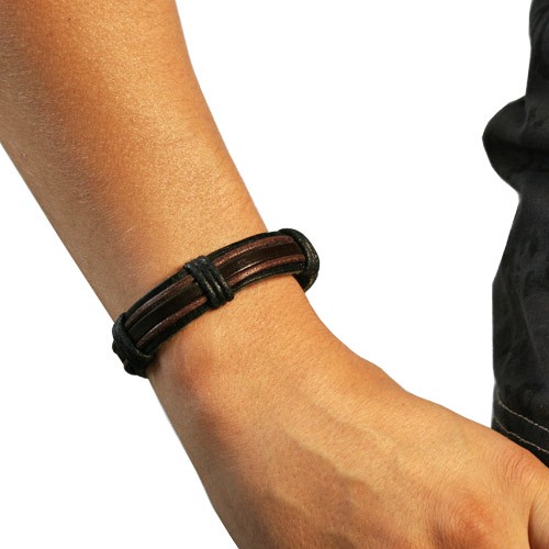 SilberDream Lederarmband schwarz Herren Leder Armband LA0014 - Bild 4 von 6