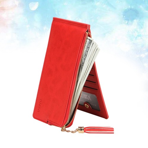 Damen Geldbörse Kurz Reißverschluss Tragbar Reise Geldbörse Mode Frische Quasten - Bild 7 von 12