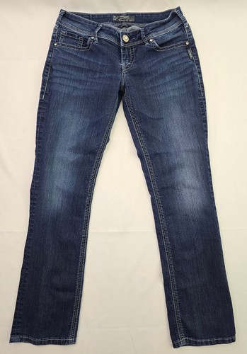 Silver Jeans Womens 28x30 Blue Suki Straight Leg Denim Low Rise Dark Wash - Picture 1 of 7