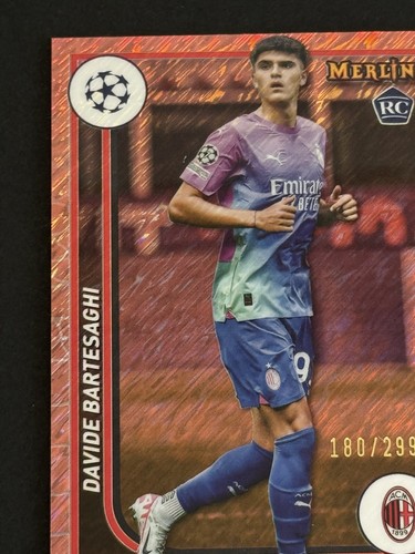 2024 DAVIDE BARTESAGHI 180/299 TOPPS MERLIN UEFA CHAMPIONS LEAGUE RC SHIMMER - Picture 3 of 10