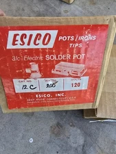 ESICO 200 WATTS ELECTRIC SOLDER POT-NEW OLD STOCK 12C 