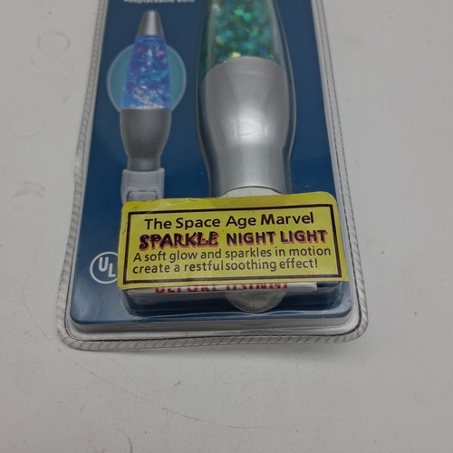 Sparkle Irridescent Glitter Motion 7" Mini Lava Lamp Night Light Space Age Green - Picture 3 of 11