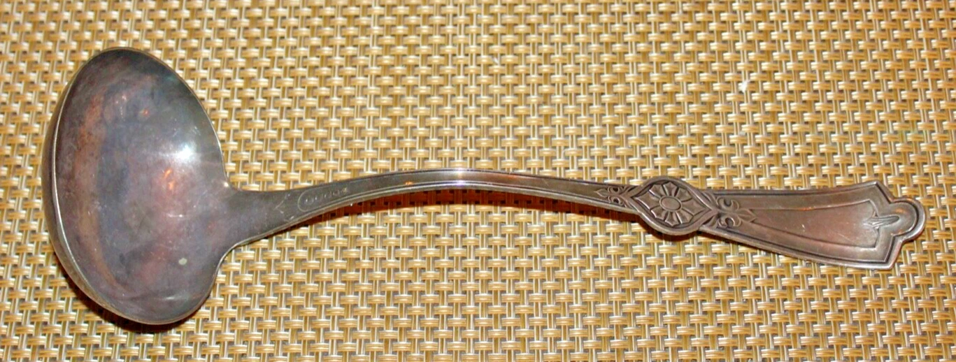 Antique Nicol Davidson Soup Ladle Victorian Silver Metal Ladle