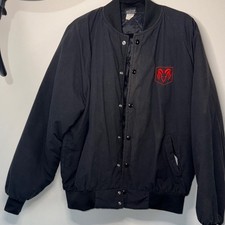 Dodge Ram Black Bomber Jacket with Red Embroidered Logo Car/Truck Collection
