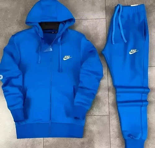 Herren Nike Hoodie Full Zip 2 Teiler Trainingsanzug Sportswear Fleece Hoodie Trainingsanzug - Bild 8 von 11