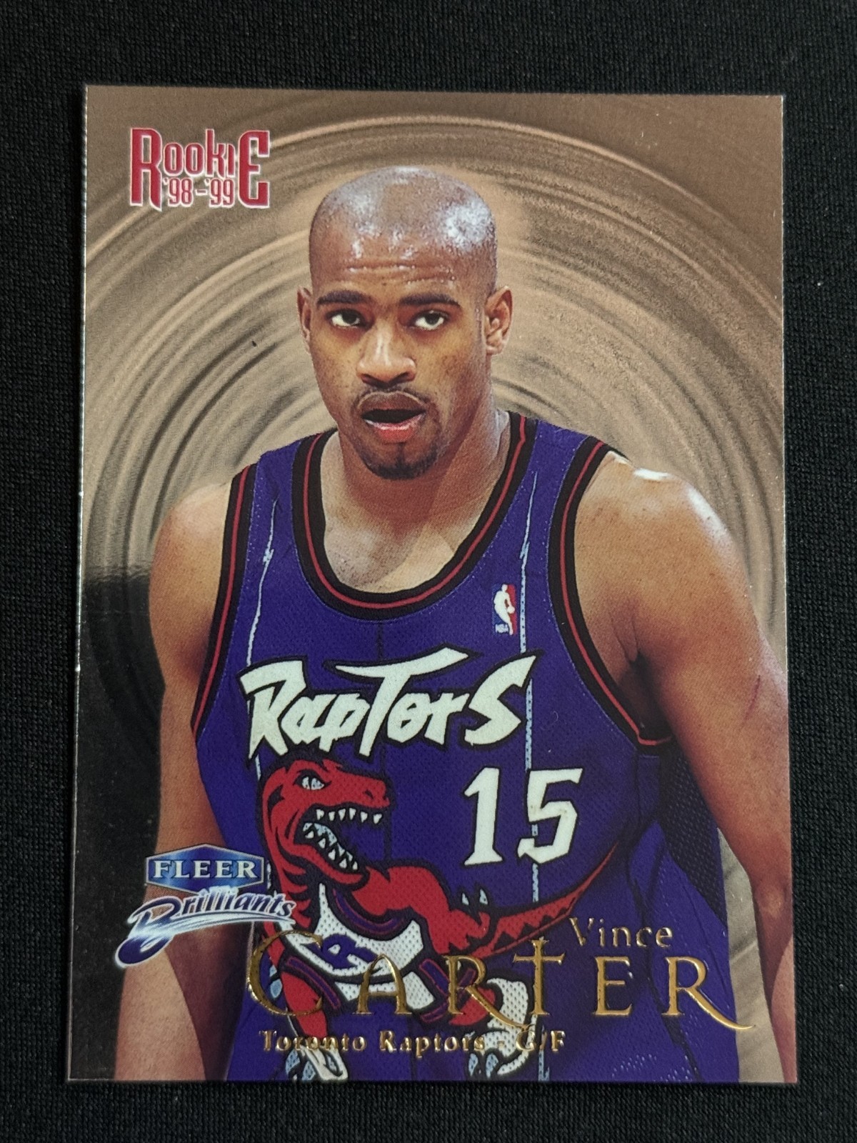 Vince Carter 1998-99 Fleer Brilliants #105 Toronto Raptors Rookie (RC)