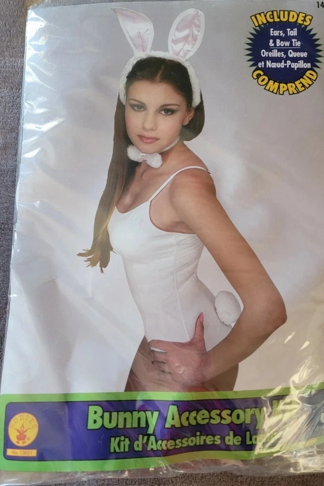 Nuevo Halloween Rubíes Playboy Conejito Disfraz Accesorios Set Juegos con disfraces Peludo Foto 2 de 3