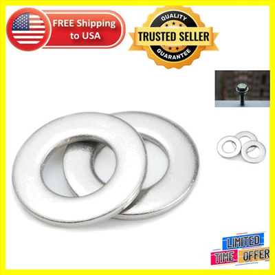 #ad #ad M6 Flat Washers 100 Pack Corrosion Resistant Stainless Steel for Versatile Use $9.49