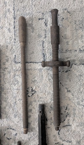 Attrezzi antichi per la lavorazione del legno 14 pezzi vari Lotto Vite per Legno Pressa Vice Morsetto - Foto 5 di 14