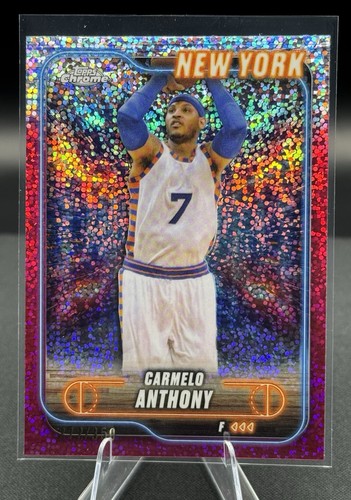 2024-25 Topps Chrome - Carmelo Anthony #83 Magenta Speckle Refractor /350