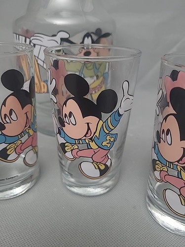 Bicchieri da ballo vintage Topolino Minnie tema musica caraffa/crocetta con coperchio - Foto 2 di 22