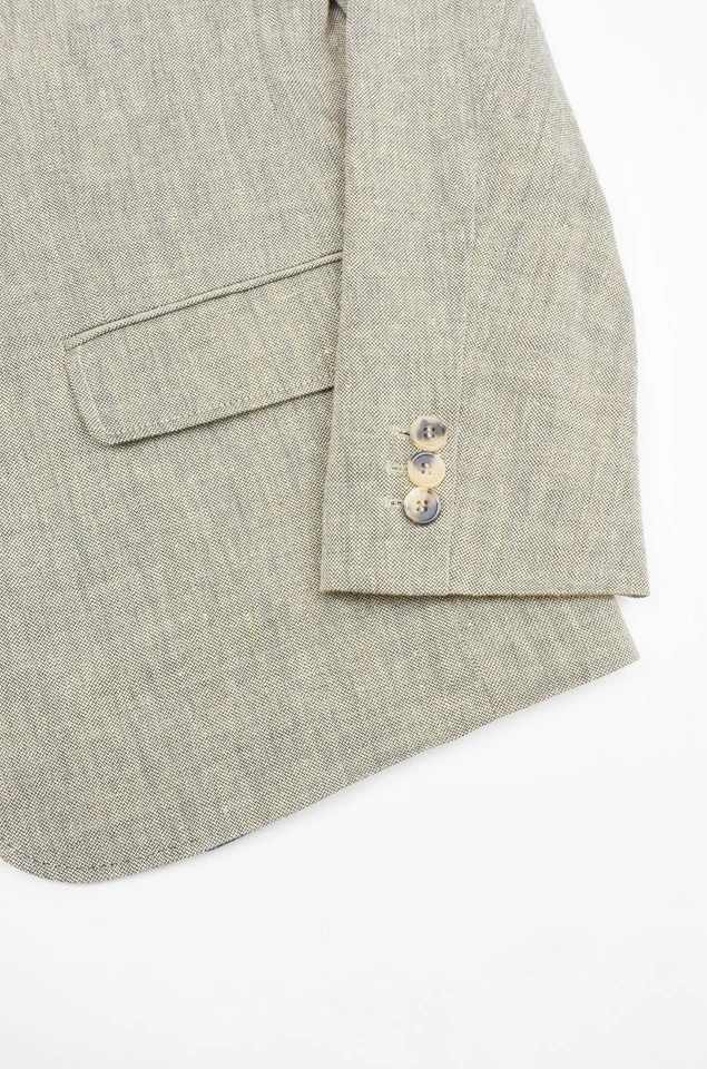 A.P.C. Linen Wool Blazer Beige Textured Jacket Men’s Made in Poland - Size S - Image 4 of 4