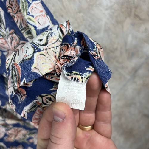 John Severson Kahala Hawaiian Shirt Mens Adult Large Blue Floral Palm Flowers - Picture 9 of 10