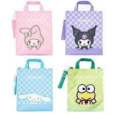 Sanrio Characters Checkered Multipurpose Bag Canvas Eco Tote Bag Crossbody Bag
