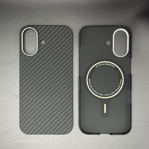Funda de teléfono magnética de fibra de carbono para iPhone 17 Pro Max 17 Air 1500D anillo de metal - Imagen 10 de 10