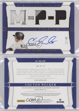 2022 National Treasures Signature Names Gold /49 Colton Welker Rookie Auto RC