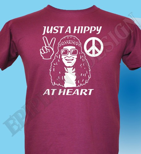 Camiseta Hippy Camiseta Hippie Años 60 Inspirada Paz Amor en Corazón CND Woodstock Años 60 - Imagen 10 de 12