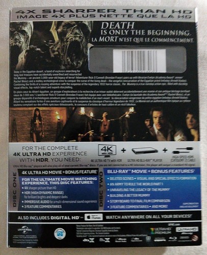 New- Mummy, The (1999) (4K-Ultra HD, Blu-ray, Digital Canadian) Slipcover  - Picture 3 of 3