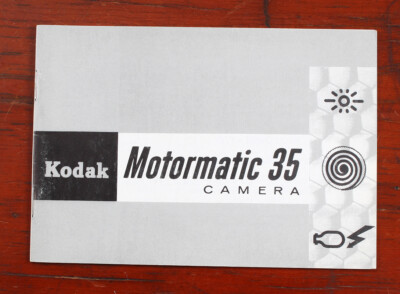 【mtr】 KODAK MOTORMATIC 35 INSTRUCTION BOOK, 1961/cks/206352 | eBay
