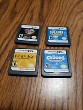 Nintendo DS Games Lot of 4 Brain Age, The Croods, Galactic Taz Ball Club Penguin