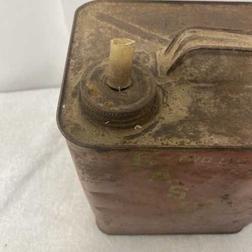 Bidone gas vintage in metallo da 2 galloni vuota - Foto 8 di 11