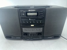 Sharp WQ-CH600 Retro Portable Dual Cassette  CD BOOMBOX CD Player Not Working