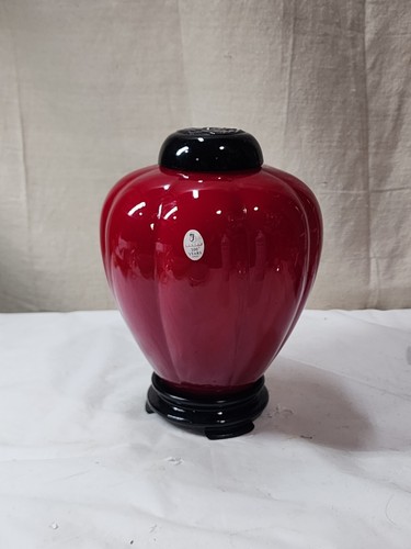 Fenton 100th Anniversary Mandarin Red Ginger Jar #360/2500 - Picture 1 of 8