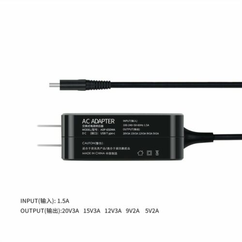 65W Type-C AC/DC Adapter For Dell Chromebook 11 5190 P28T002 2-In-1 Power Supply - Picture 2 of 4