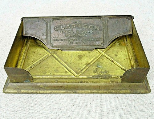 Soporte para bloc de notas de latón Minneapolis Cleveland Clarkson publicidad - Imagen 3 de 10