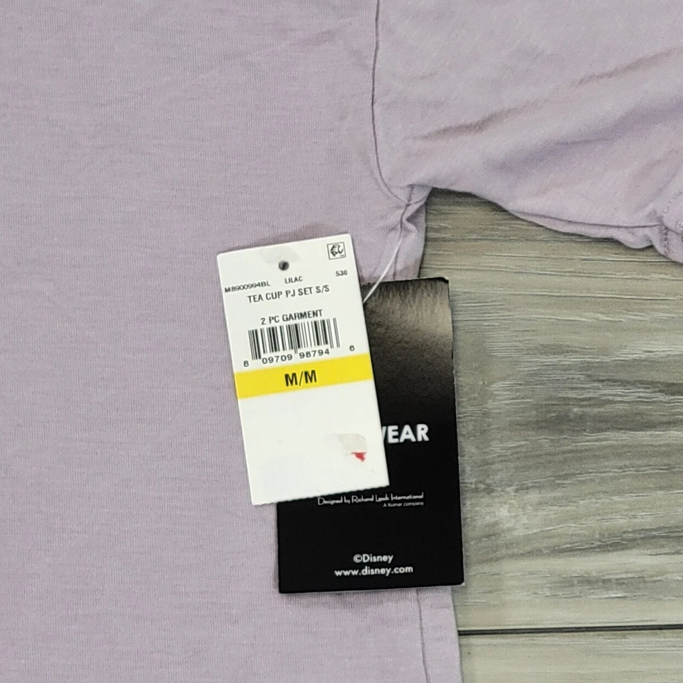 Disney Pajama Top Women's Medium Tea Cup Short Sleeve New - Image 3 of 4