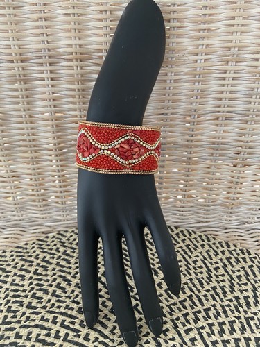 Armband Breit 3,5cm Boheme Ibiza Style Manschette Armreif Modeschmuck Armschmuck - Bild 2 von 8