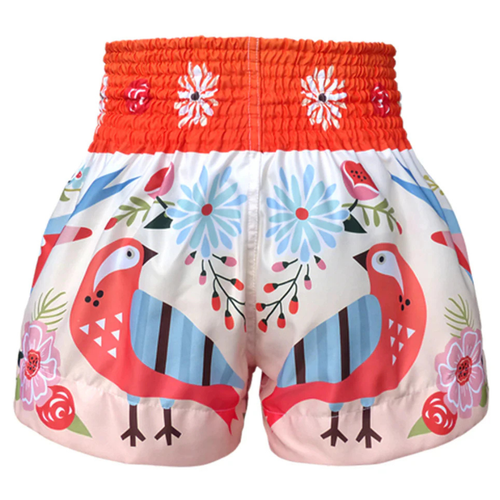 TUFF leichte Muay Thai Shorts Damen Kickboxen MMA Training Gym Trunks Vögel - Bild 2 von 14