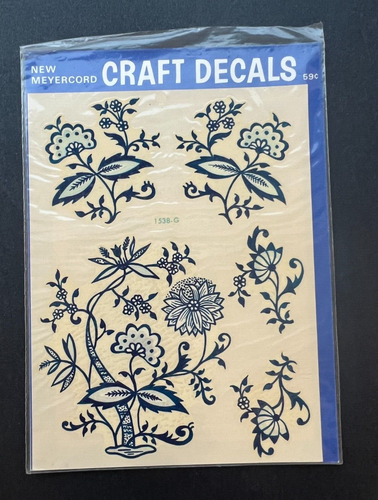 5 Vintage Meyercord Floral Decals 1538-A, 598-A, 1538-G, 5003-g, 599-D ~ SEALED - Picture 8 of 13