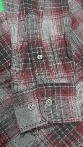 George Herren Langarm Flanell Karo Button Down Hemd 100% Baumwolle - XS (30-32) - Bild 5 von 7