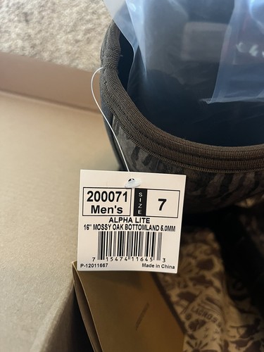 Lacrosse Men’s 7 Alpha Lite 16” Boots Mossy Oak Bottomland 5mm Neoprene Hunting - Picture 12 of 12