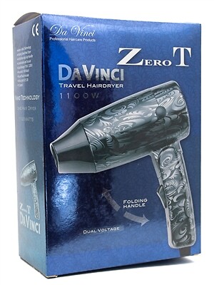 Secador de pelo Da Vinci ZERO T 1100w doble voltaje con mango plegable - Imagen 1 de 1