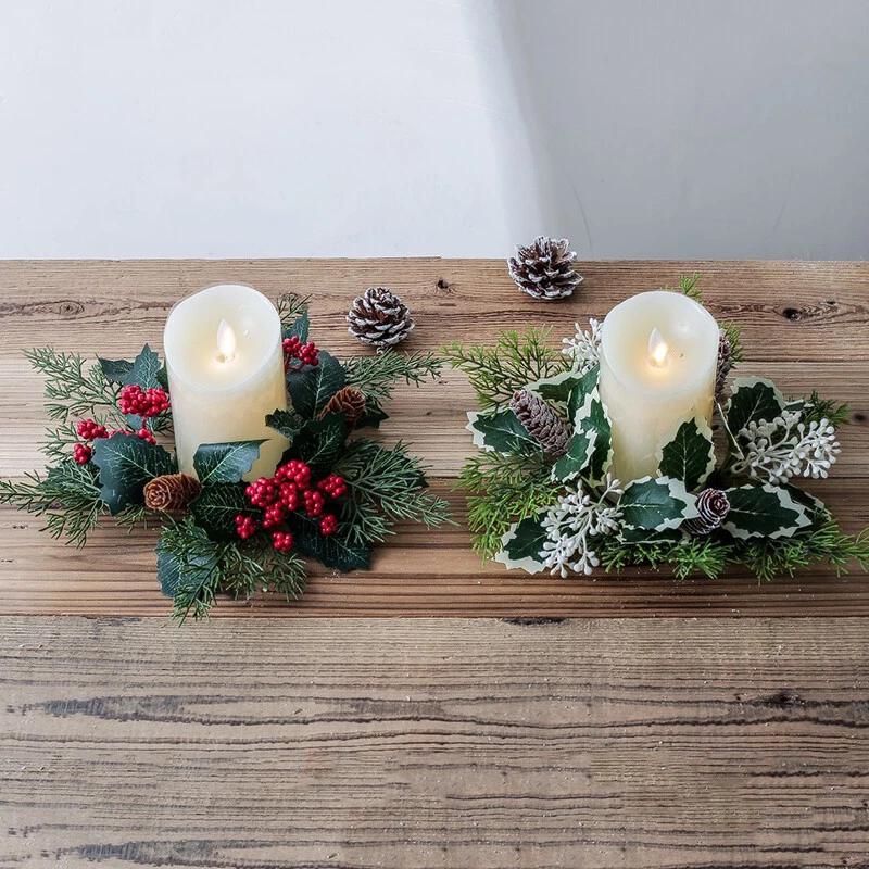 Greenery candle deals rings
