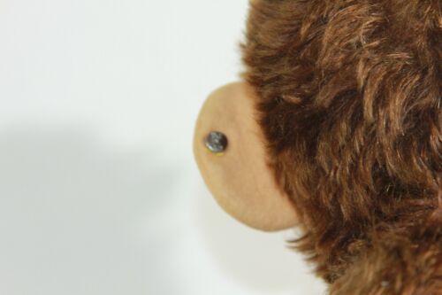 Vintage Steiff Affe Schimpanse 22 Zoll Jocko mit Knopf Etikett Quietscher Mohair Deutschland - Bild 3 von 12
